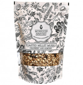 Monsoon Harvest Toasted Millet Muesli Cranberry and Almond  Pack  250 grams